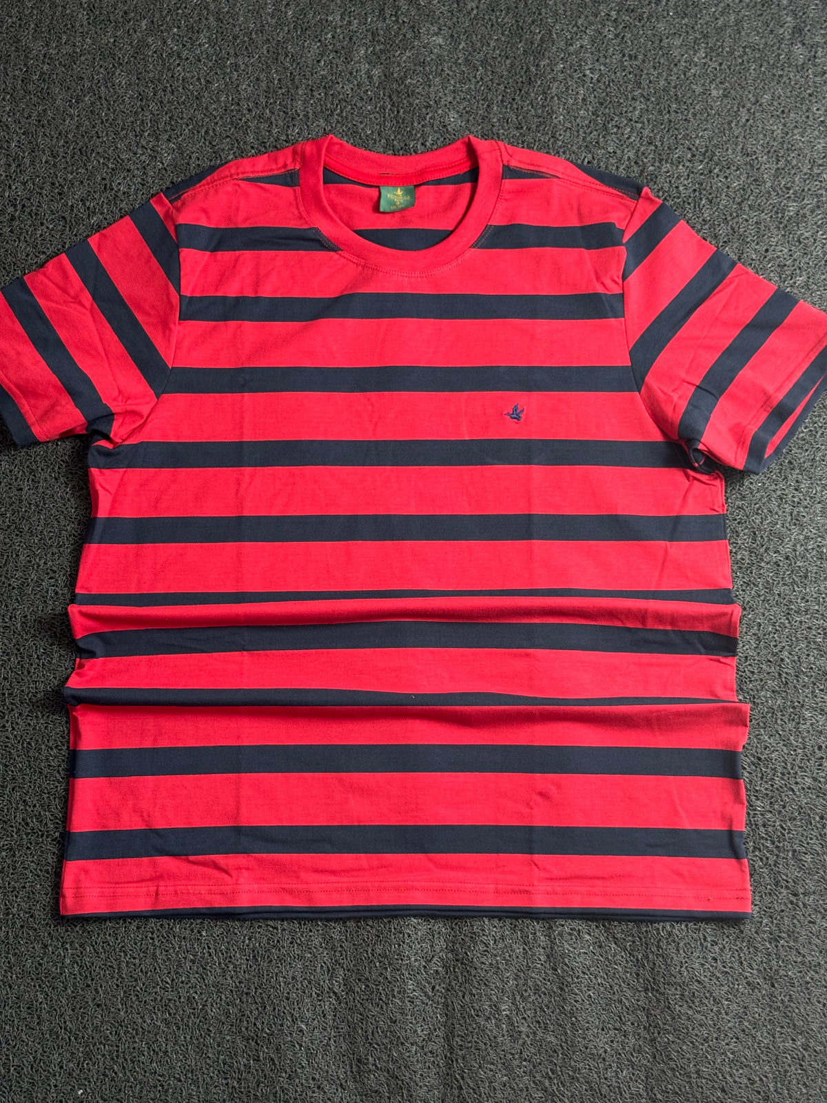 Camisa Listrada Brooksfield Masculina Laranja — Estilo Casual