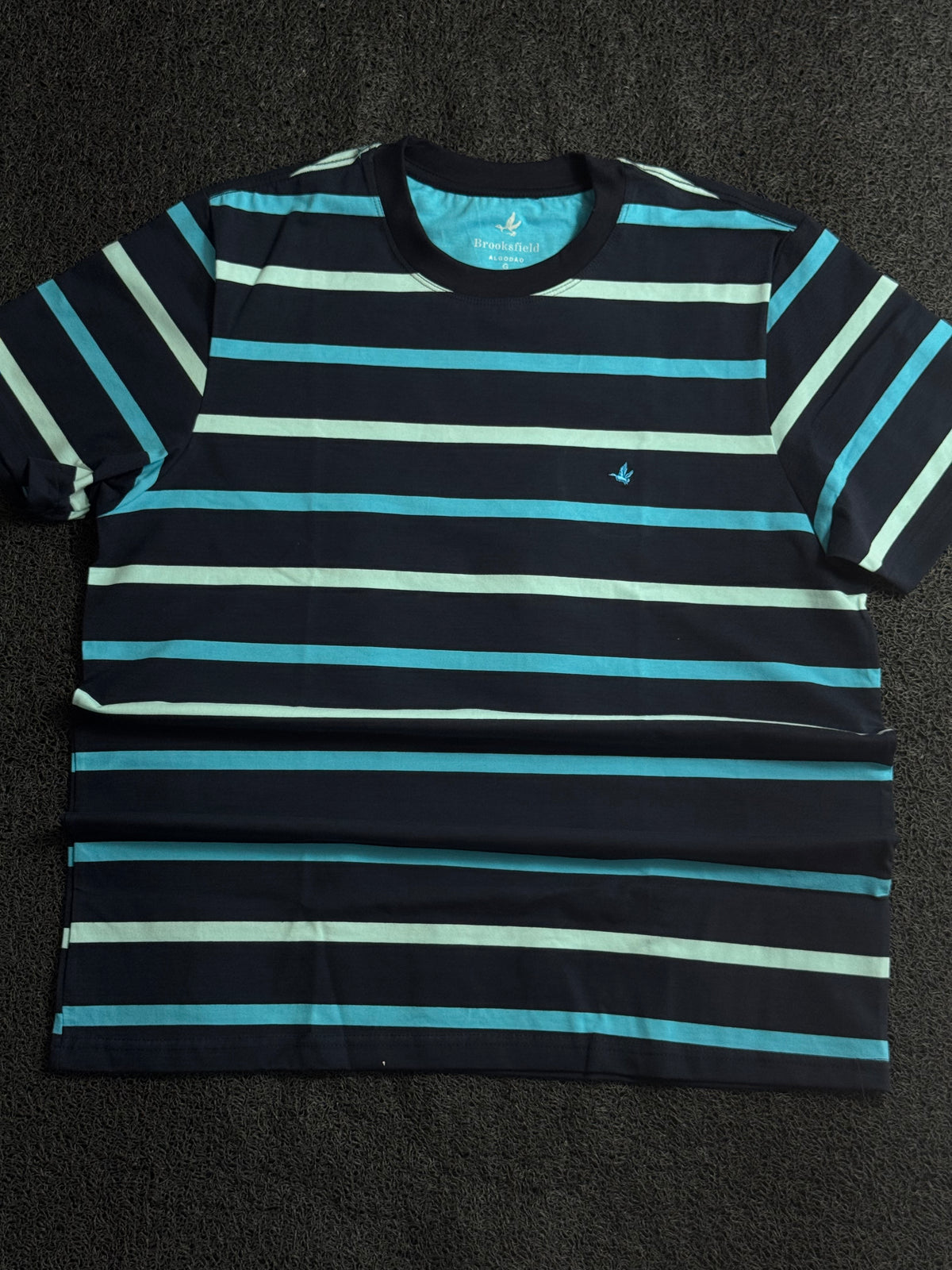 Camisa Listrada Brooksfield Masculina Vermelha — Estilo Casual