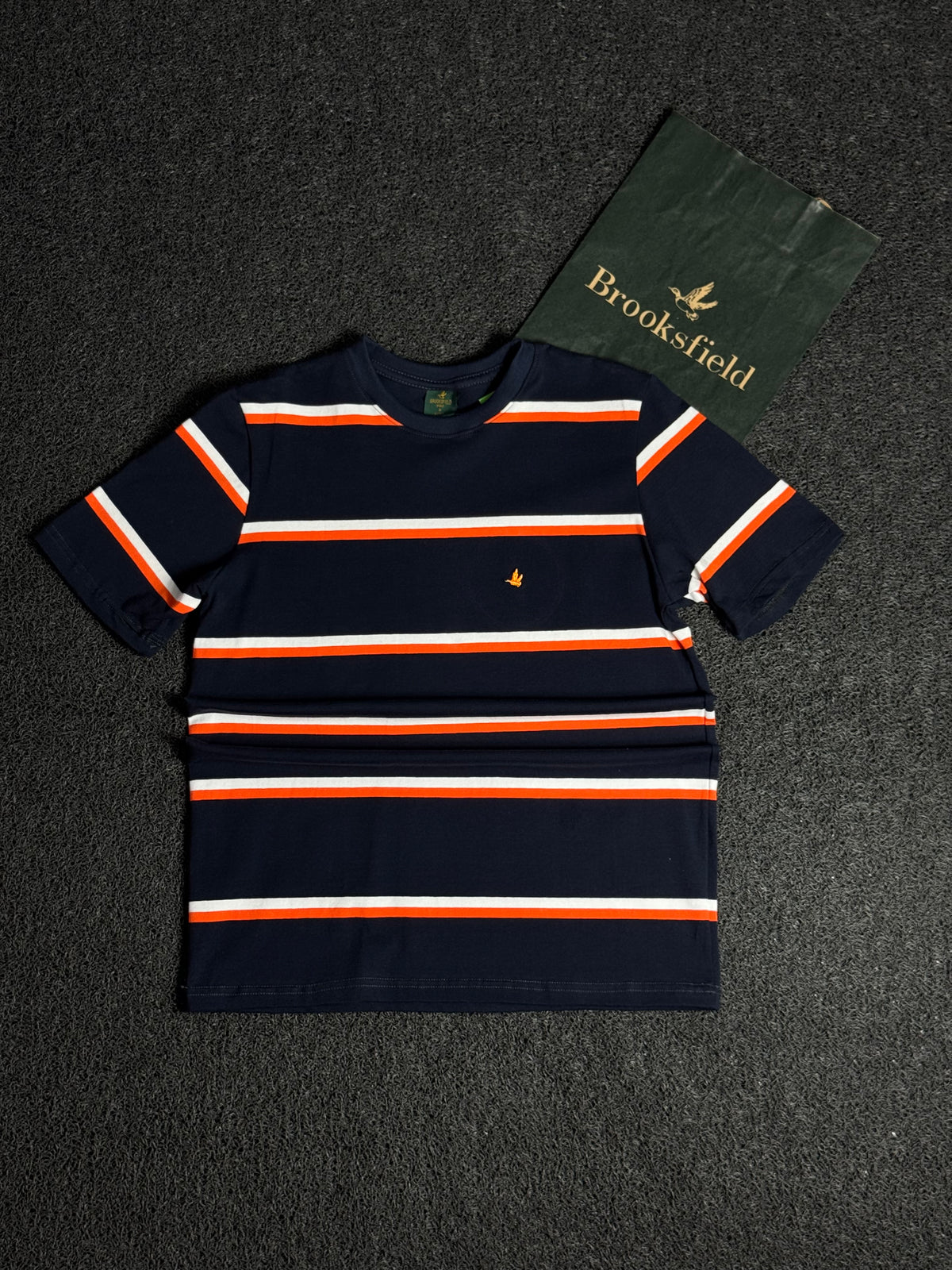 Camisa Listrada Brooksfield Masculina Preta — Estilo Casual