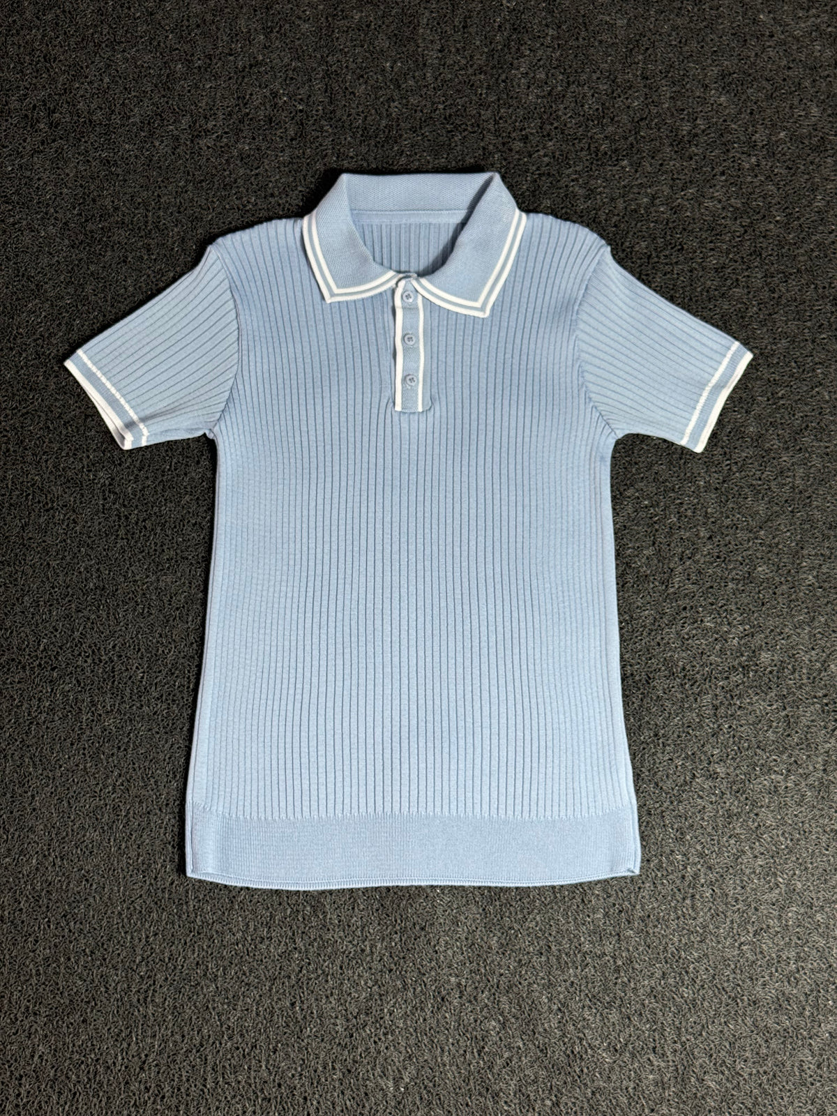 Polo em Tricô Zara Masculina Cinza — Gola Polo Clássica
